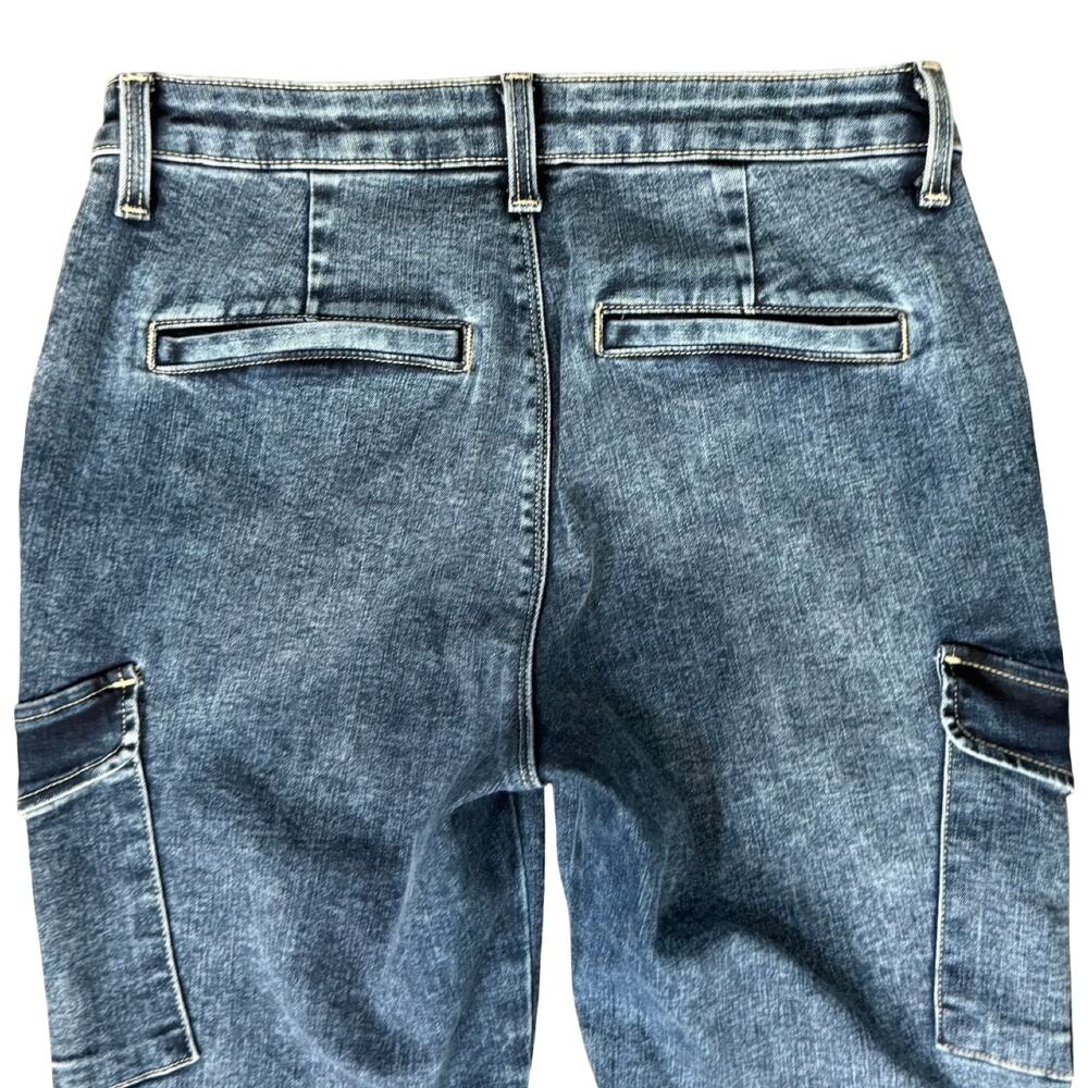 L'Agence Patton Medium Wash Mid Rise Skinny Cargo Denim Jeans size 26 Utility - Picture 10 of 13